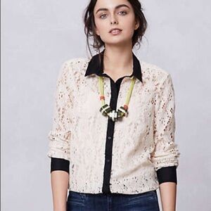 Anthro Vanessa Virginia Gemma Lace Buttondown